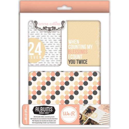 We R Memory Keepers - Albums Made Easy - Teresa Collins - Hello Life - 100 Double Sided Journaling Cards